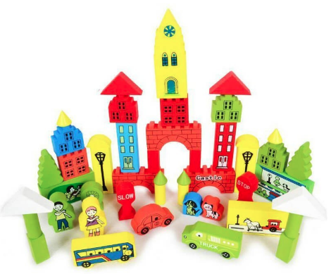 Set old castle constructie cuburi din lemn